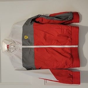 Puma Ferrari boys zipup track rain jacket Medium